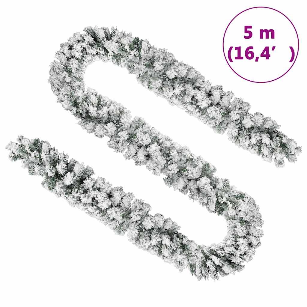 Julgirlang med snö 5 m PVC