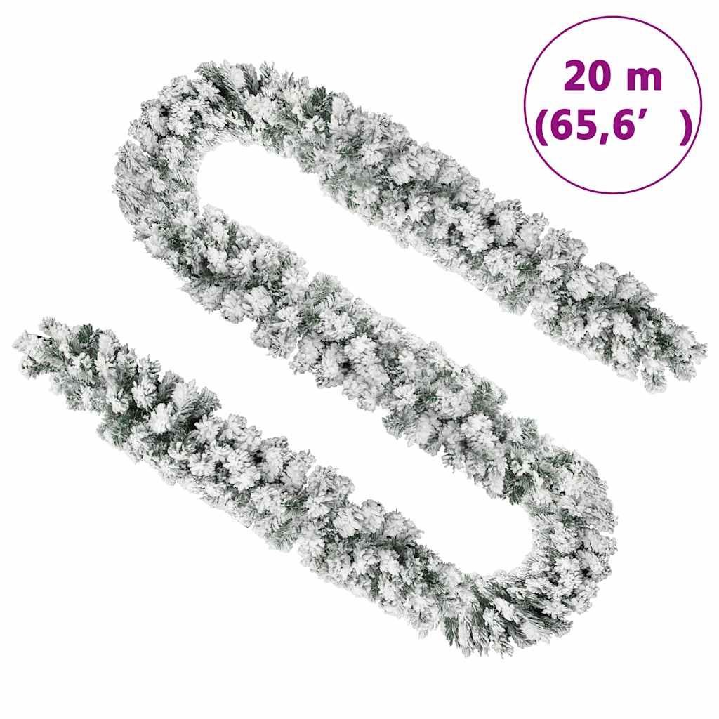 Julgirlang med snö grön 20 m