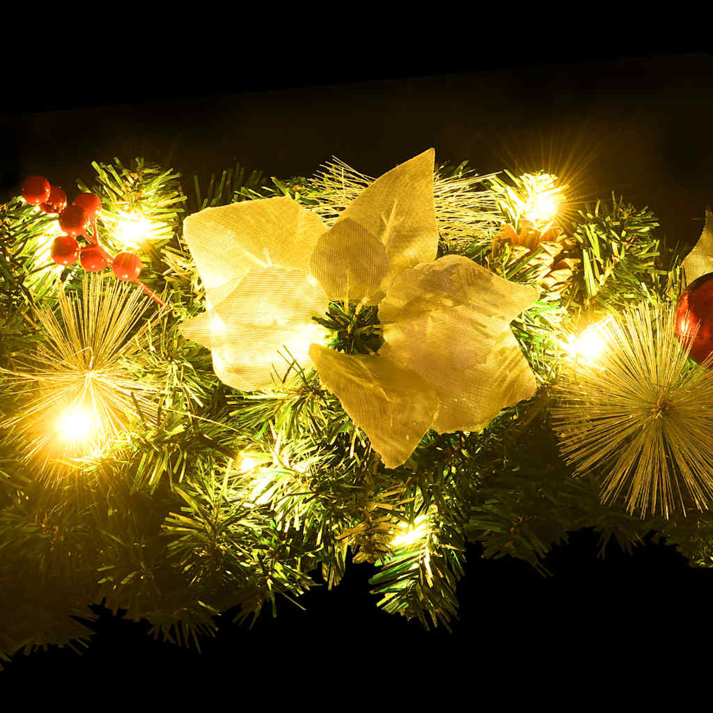 Julbåge med LED grön 90 cm PVC