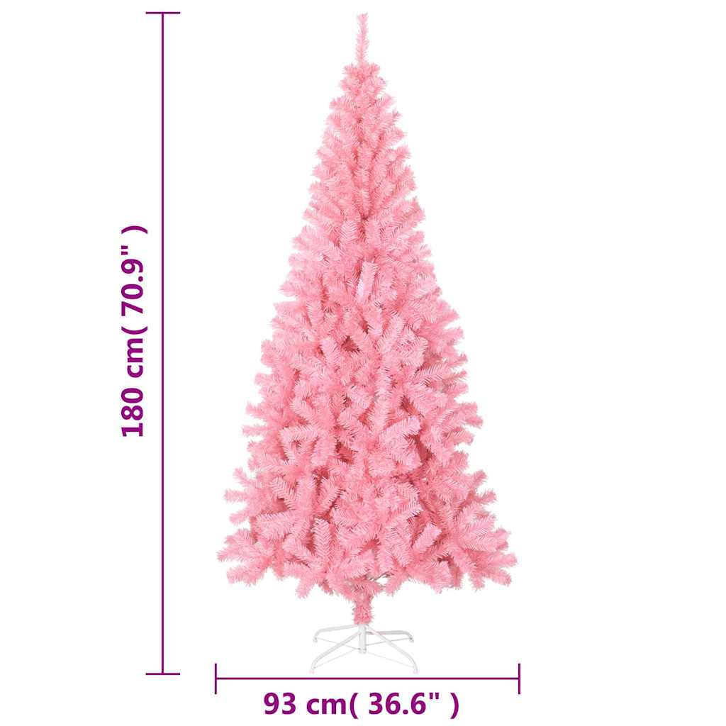 Plastgran med fot rosa 180 cm PVC