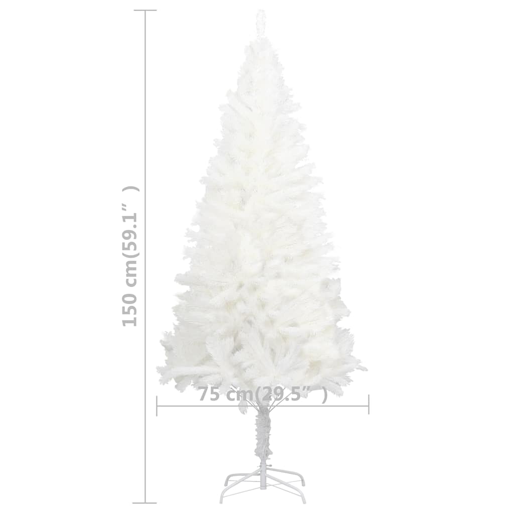 Plastgran verklighetstrogna barr vit 150 cm