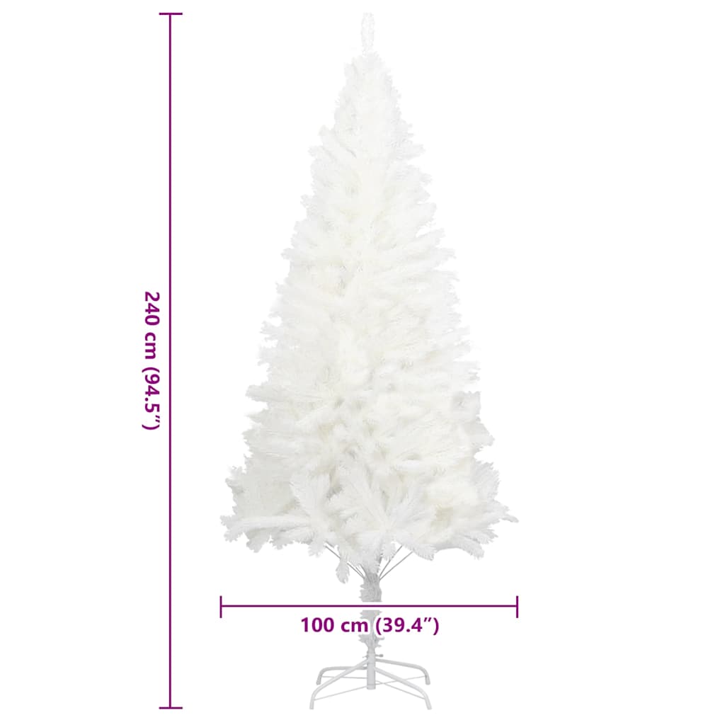 Plastgran verklighetstrogna barr vit 240 cm