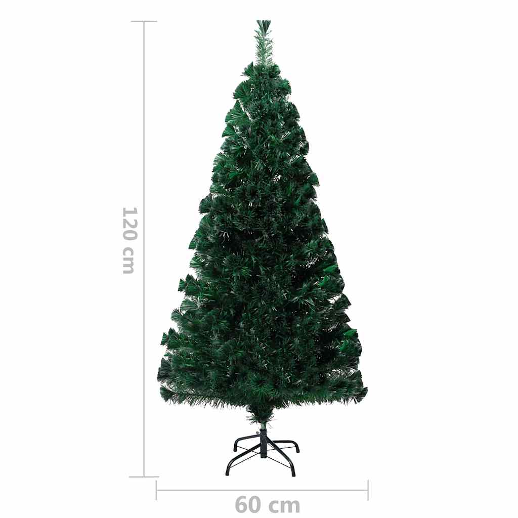 Plastgran med fot grön 120 cm fiberoptik