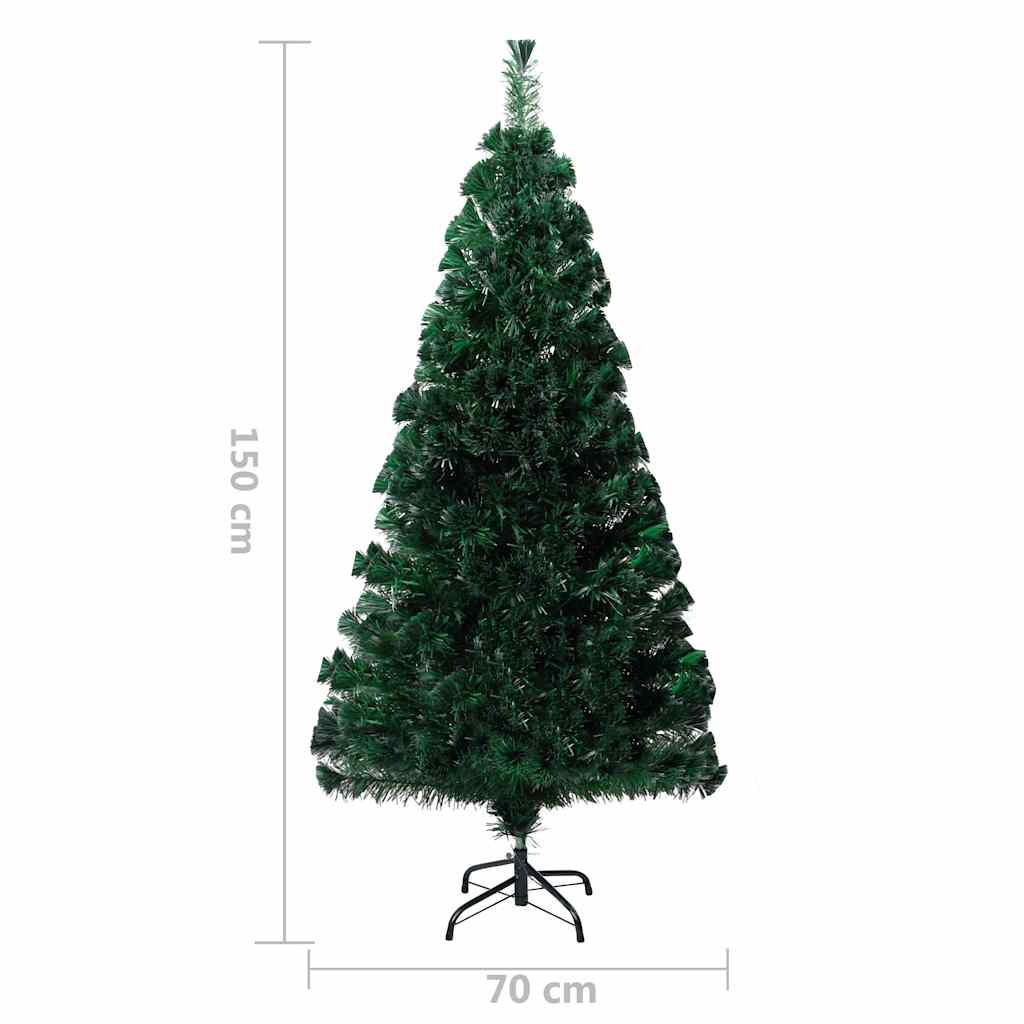 Plastgran med fot grön 150 cm fiberoptik