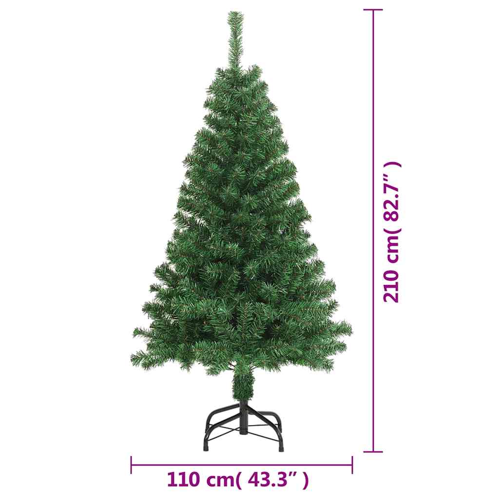 Plastgran med tjocka grenar grön 210 cm PVC