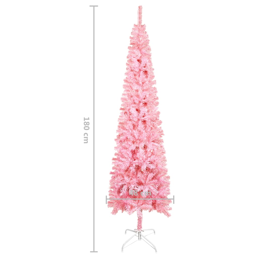 Julgran smal rosa 180 cm