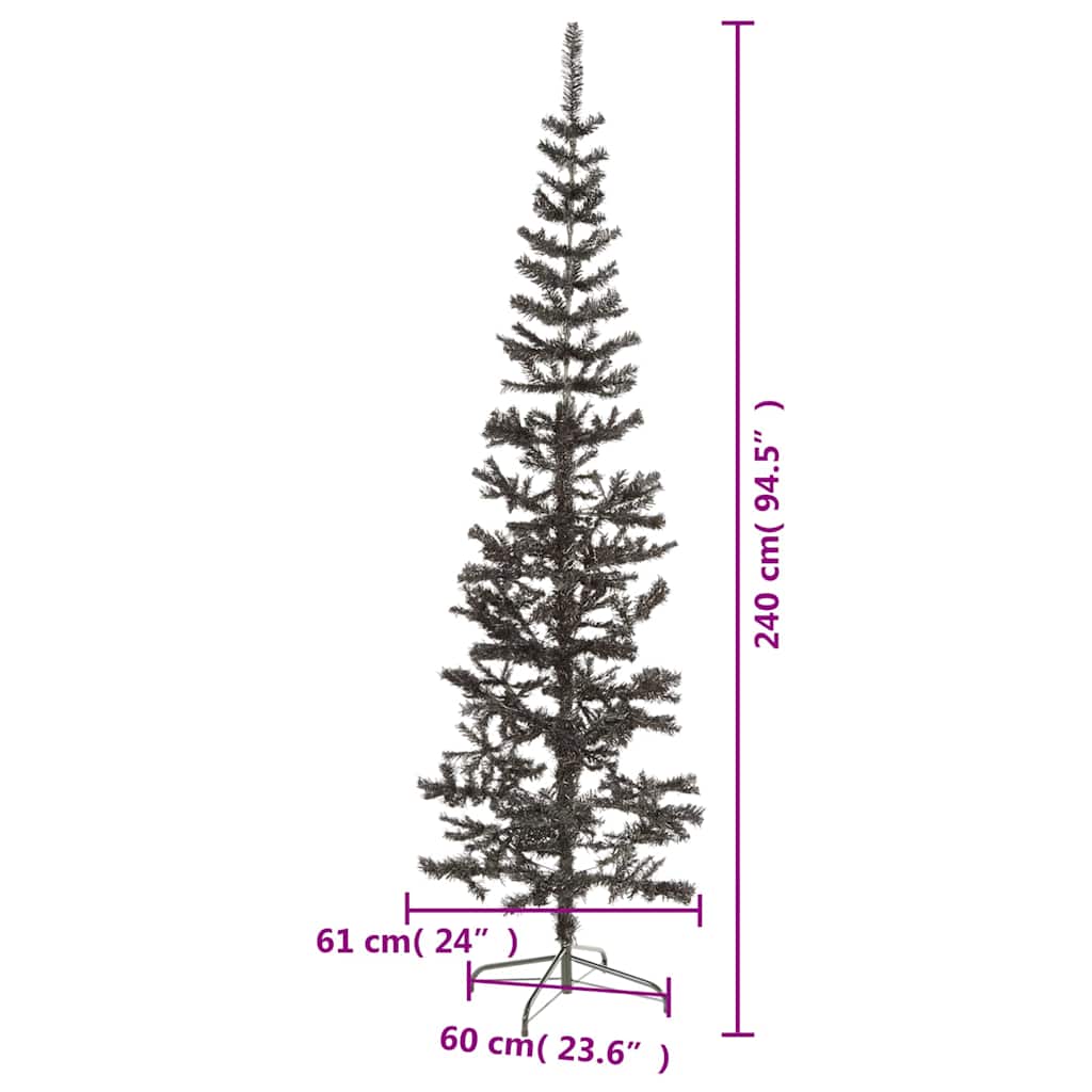 Julgran smal svart 240 cm