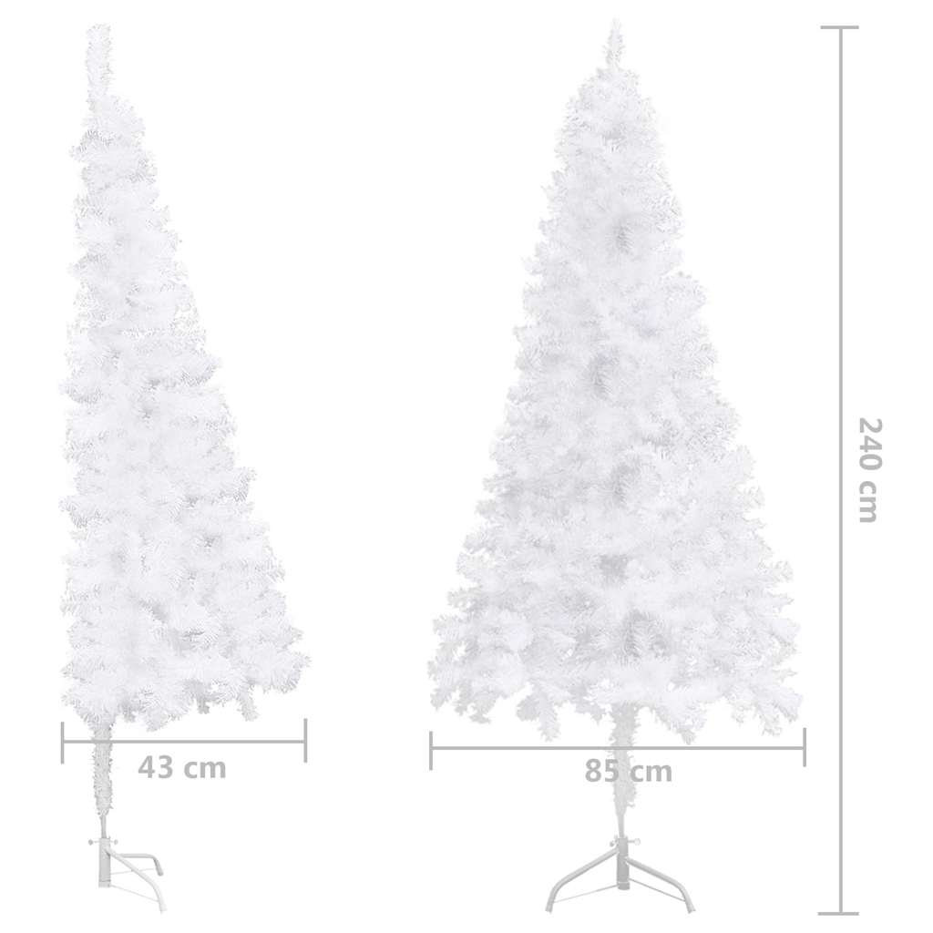 Plastgran för hörn vit 240 cm PVC