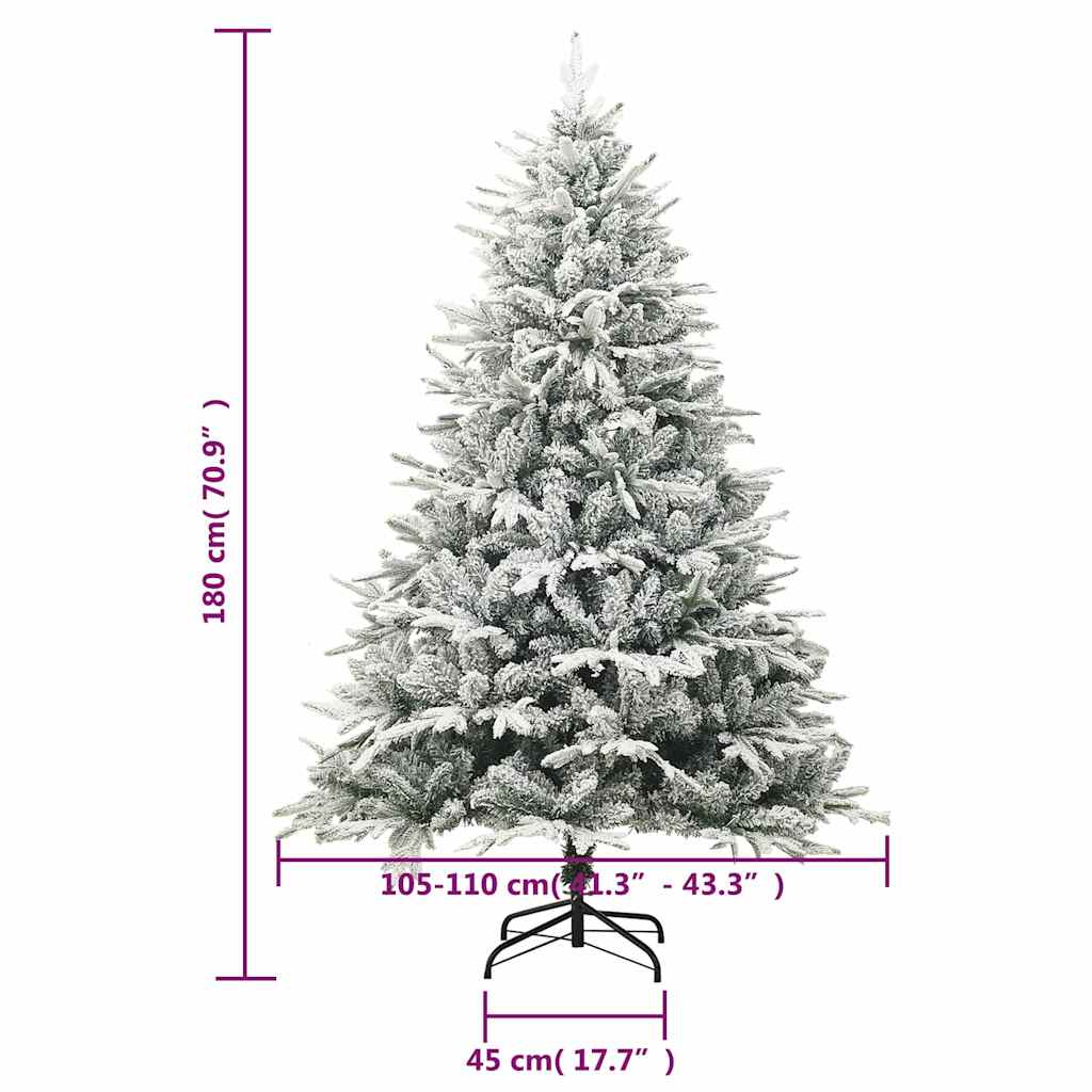 Plastgran med snö grön 180 cm PVC&PE