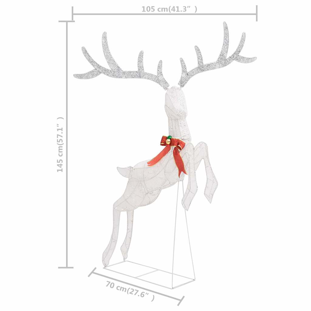 Juldekoration flygande ren 120 LED vit kallvit