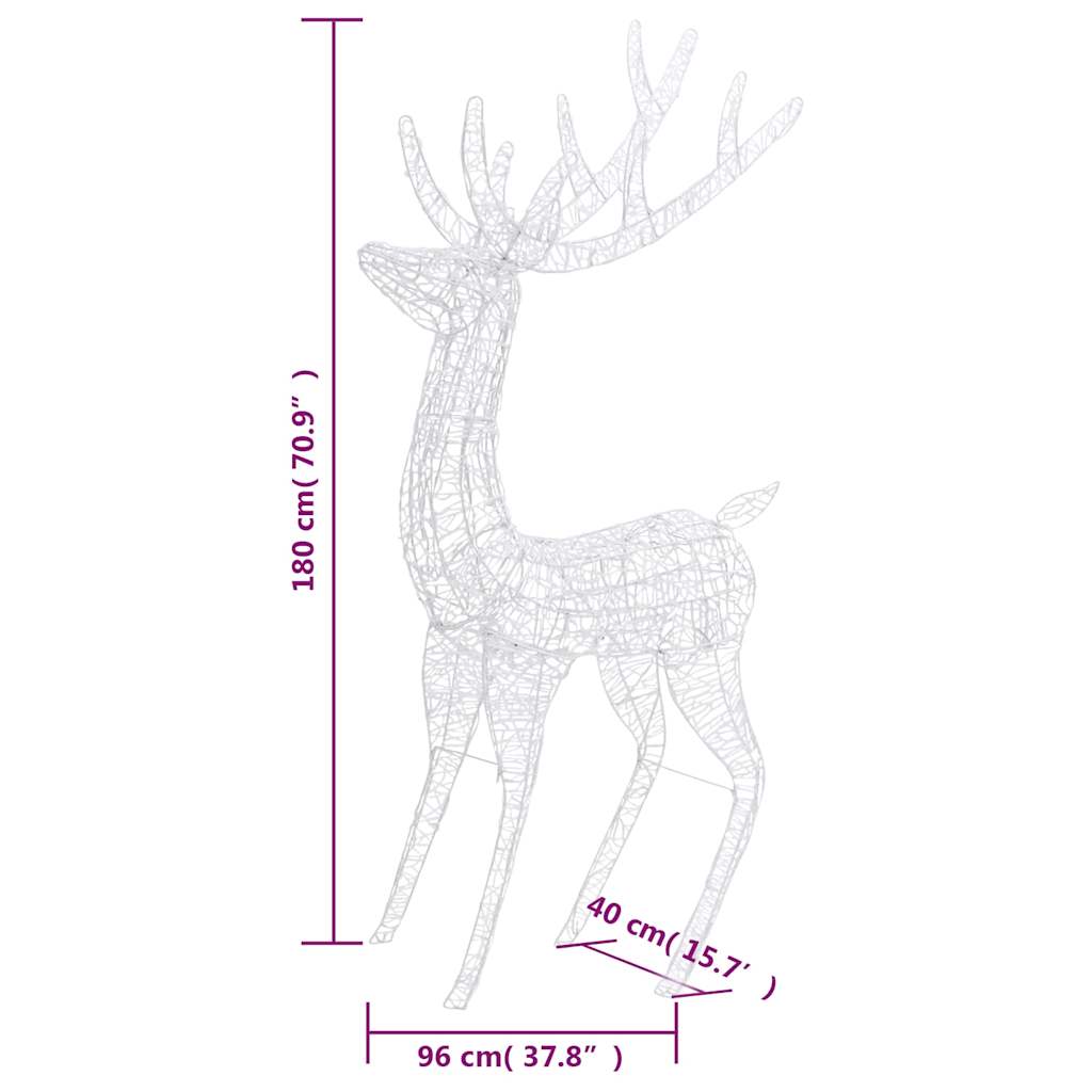 Julren akryl 250 LED 180 cm flerfärgad