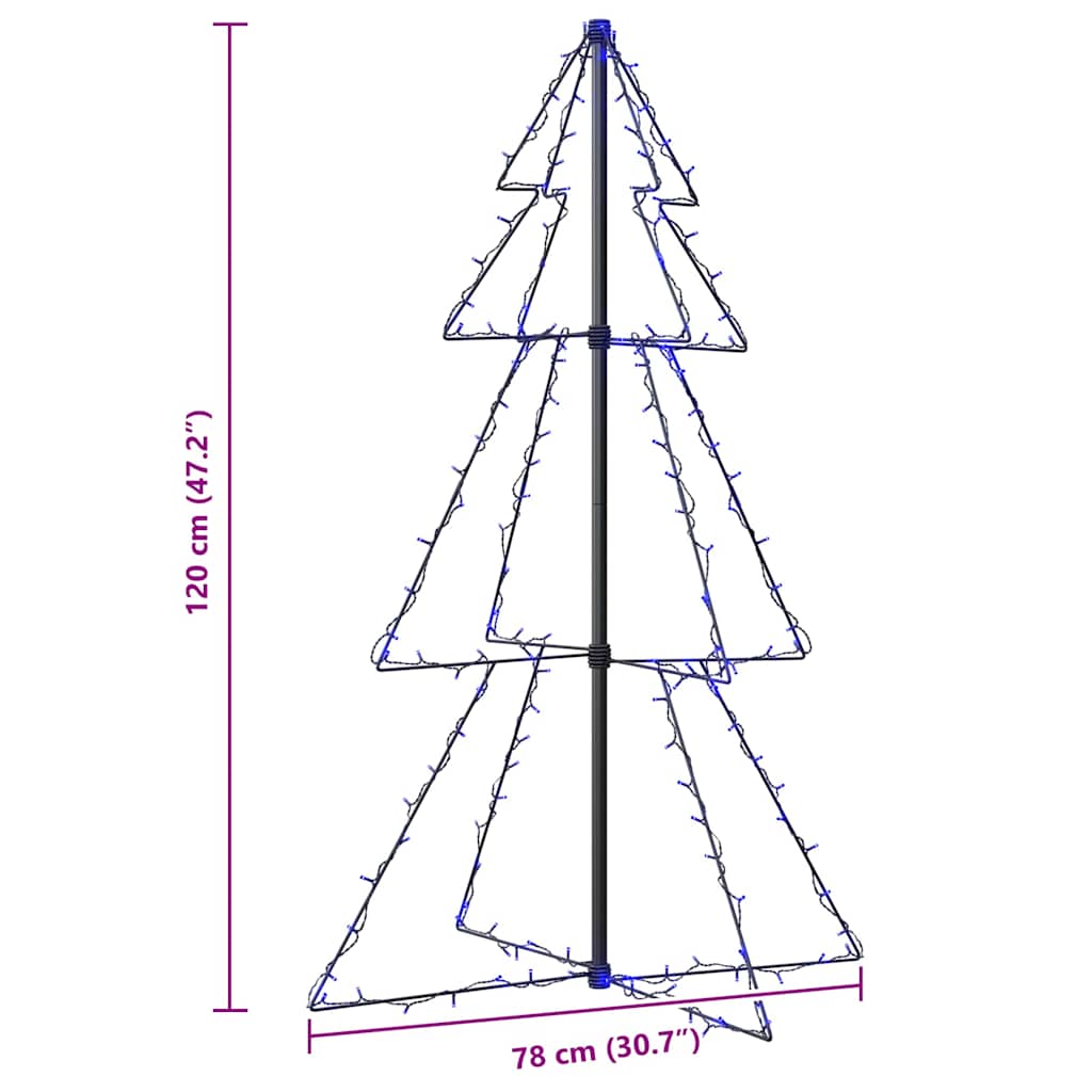 Ljuskon för julgran 160 LED inne/ute 78x120 cm