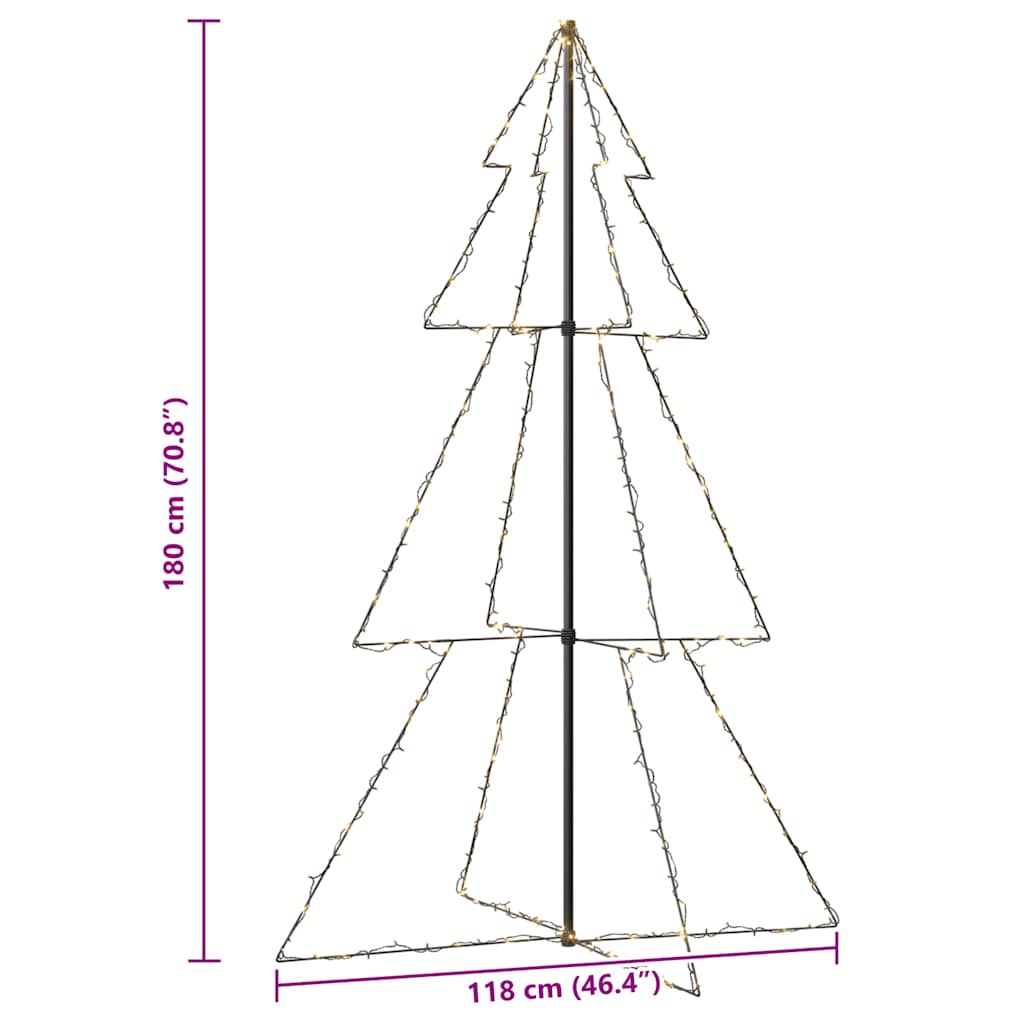 Ljuskon för julgran 240 LED inne/ute 118x180 cm