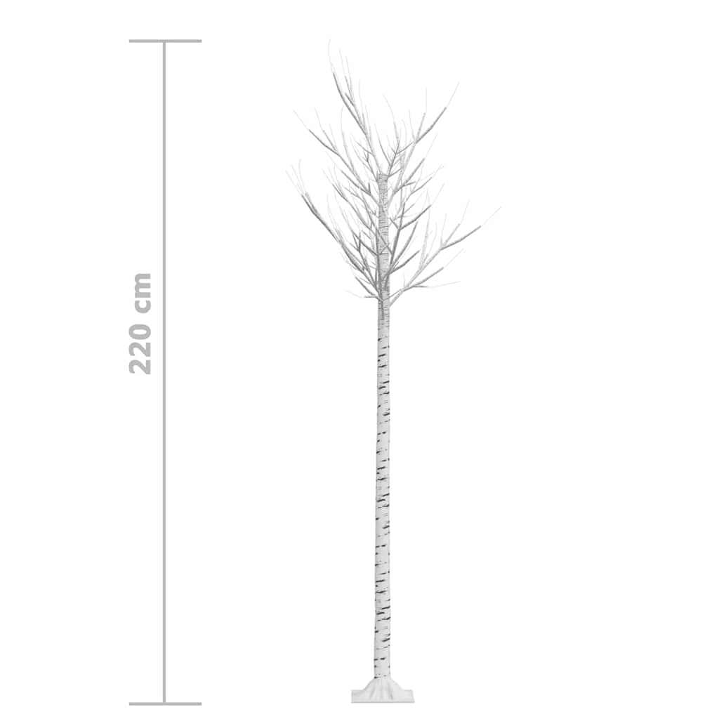 Plastgran 200 LED 2,2 m pil varmvitt ljus inomhus/utomhus