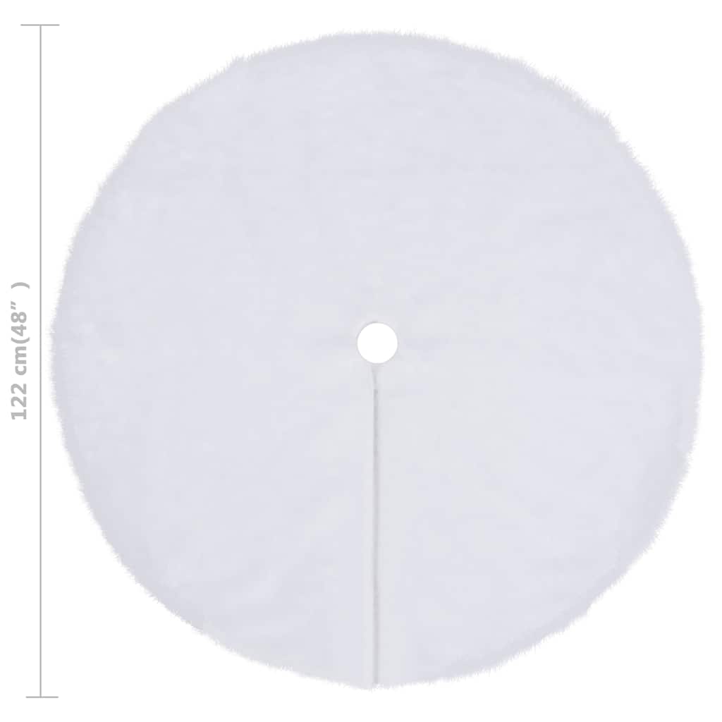 Julgranskjol vit 122 cm fuskpäls