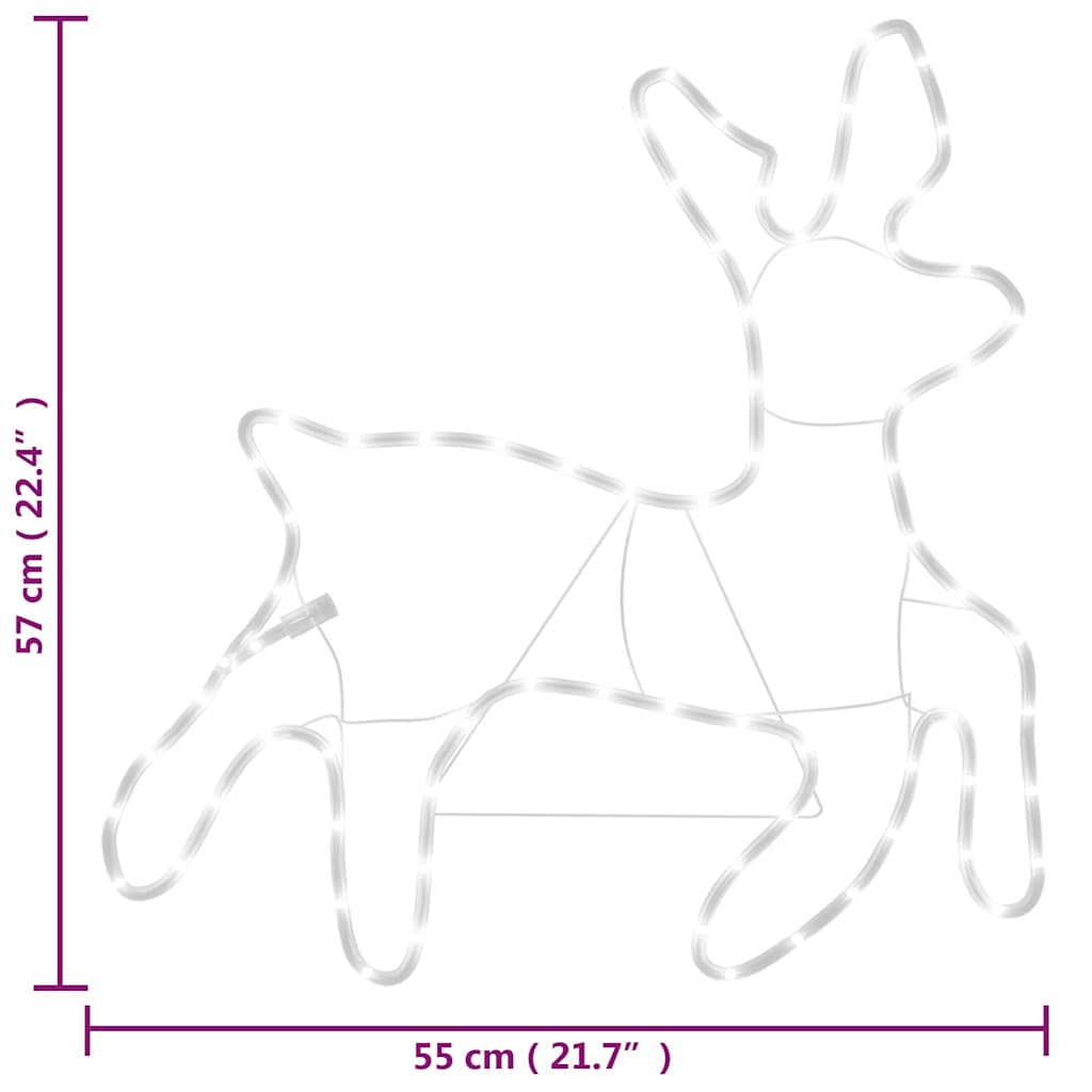 Renfigur ljusslinga med 72 LED varmvit 57x55x4,5 cm