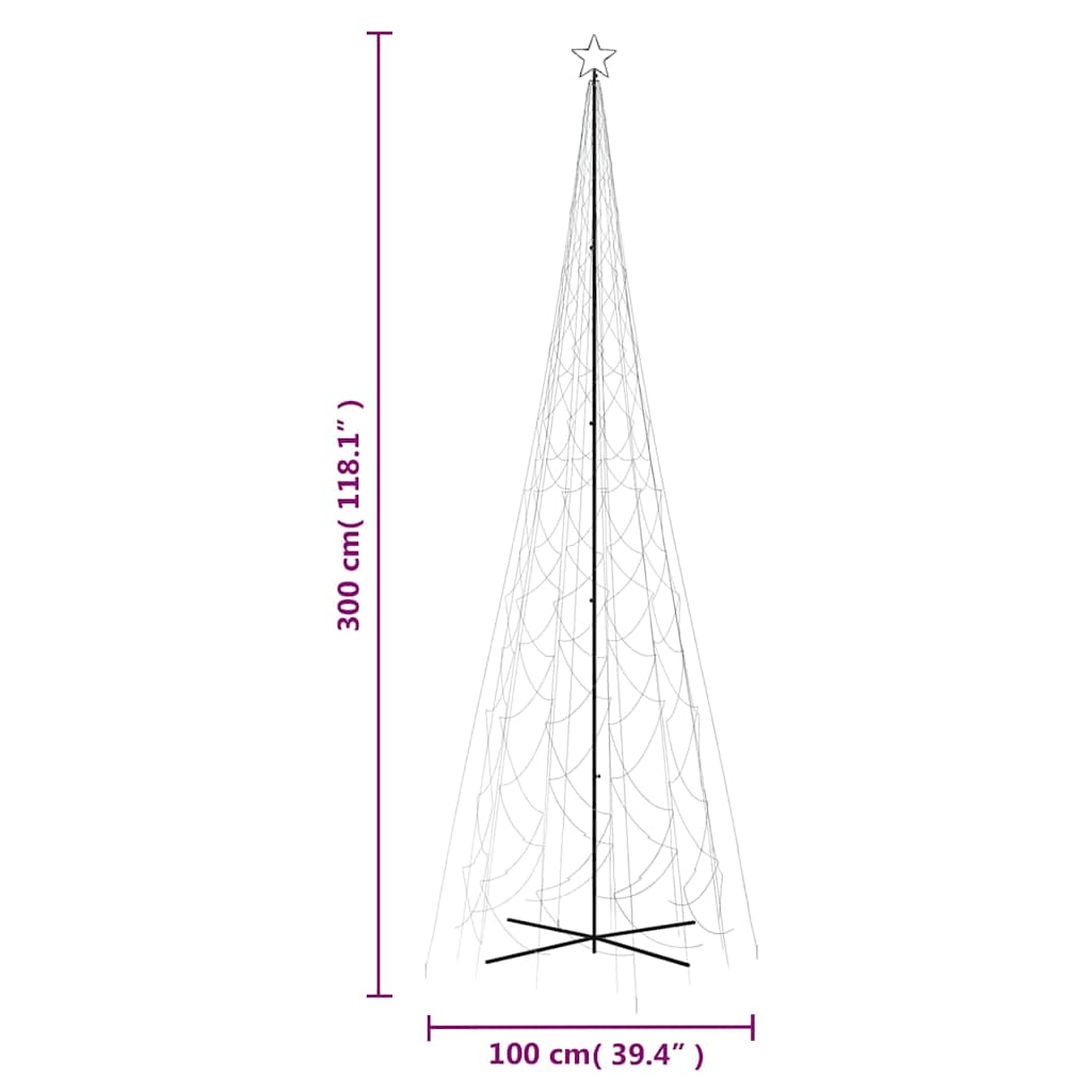 Julgranskon kallvit 3000 LEDs 230x800 cm