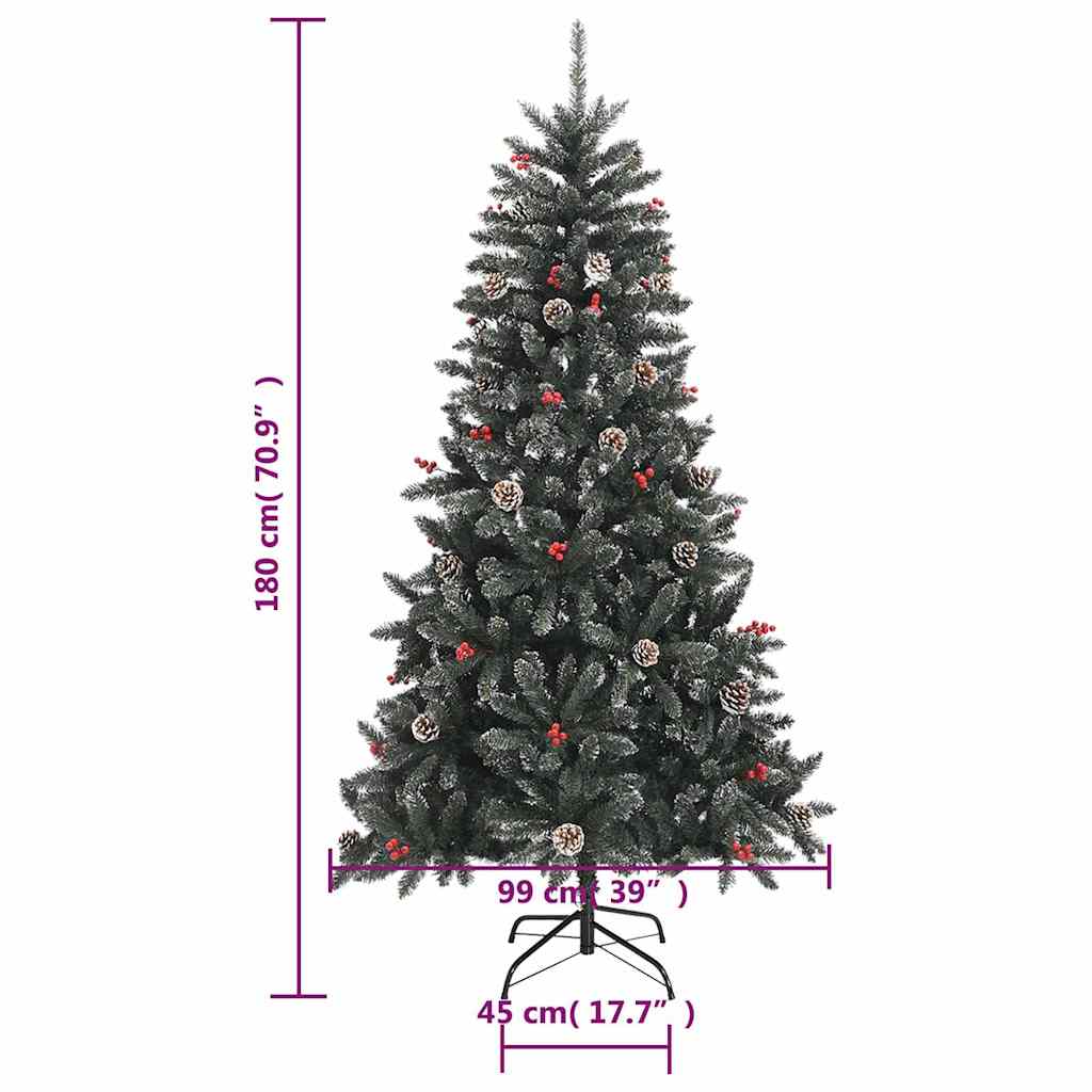 Plastgran med fot grön 180 cm PVC