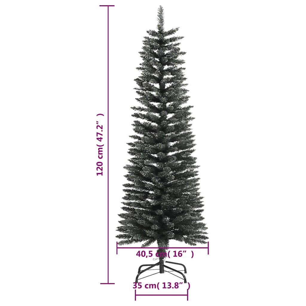 Smal plastgran med fot grön 120 cm PVC