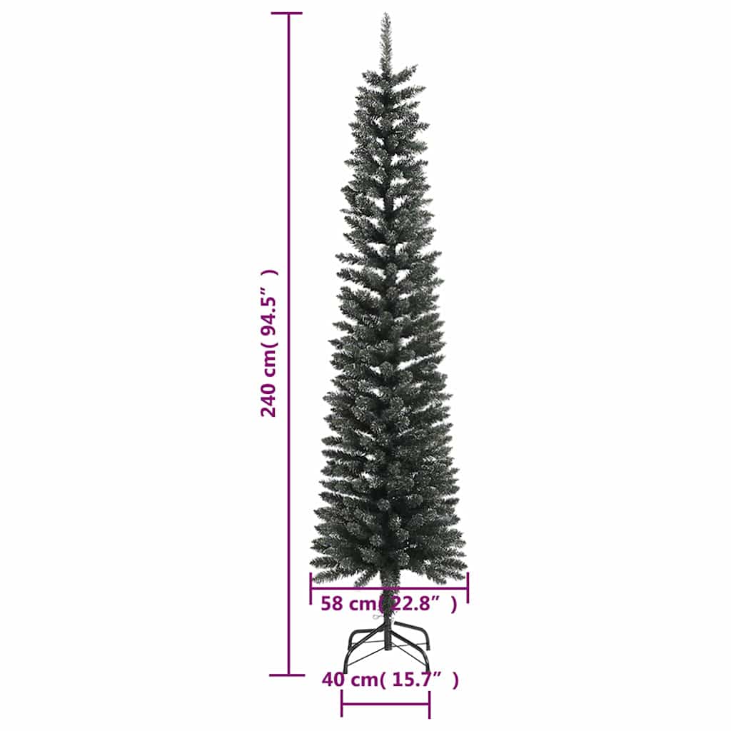 Smal plastgran med fot grön 240 cm PVC