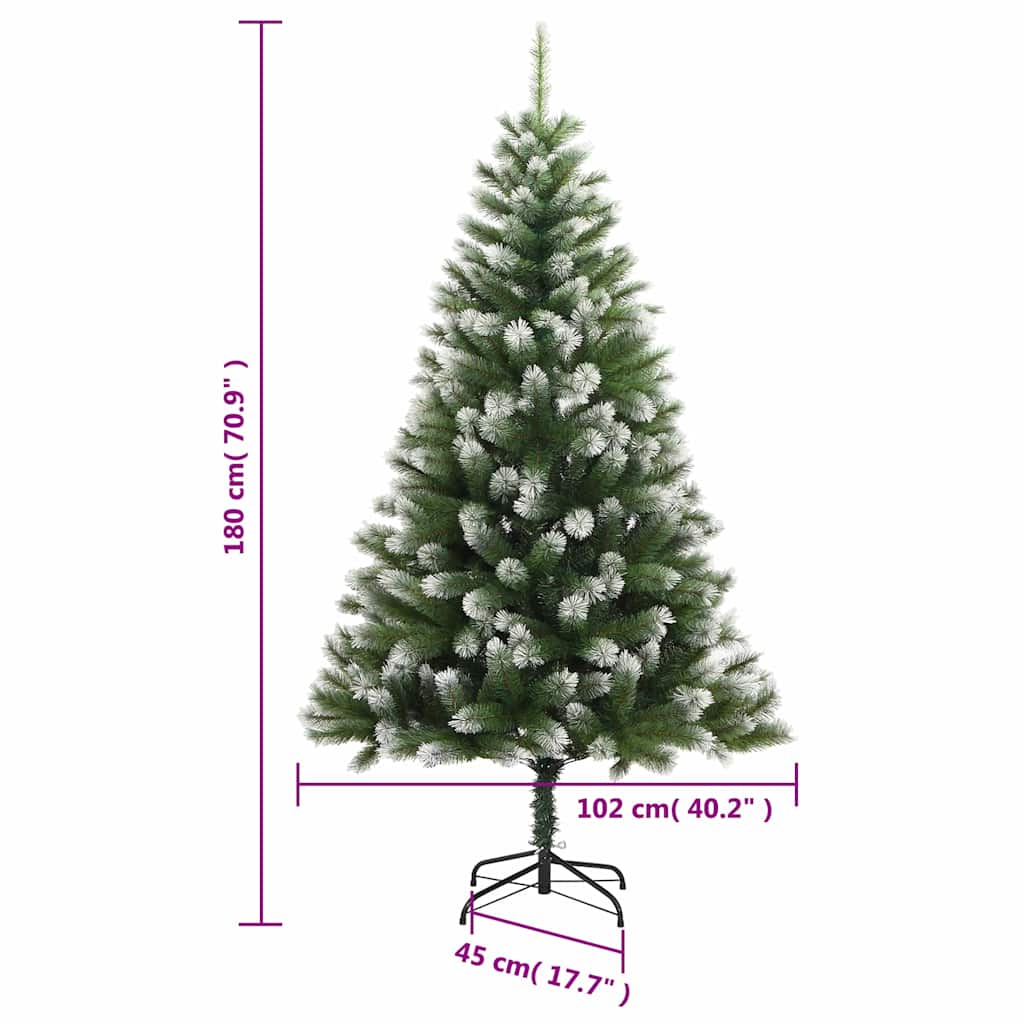 Plastgran med snö gångjärn 180 cm