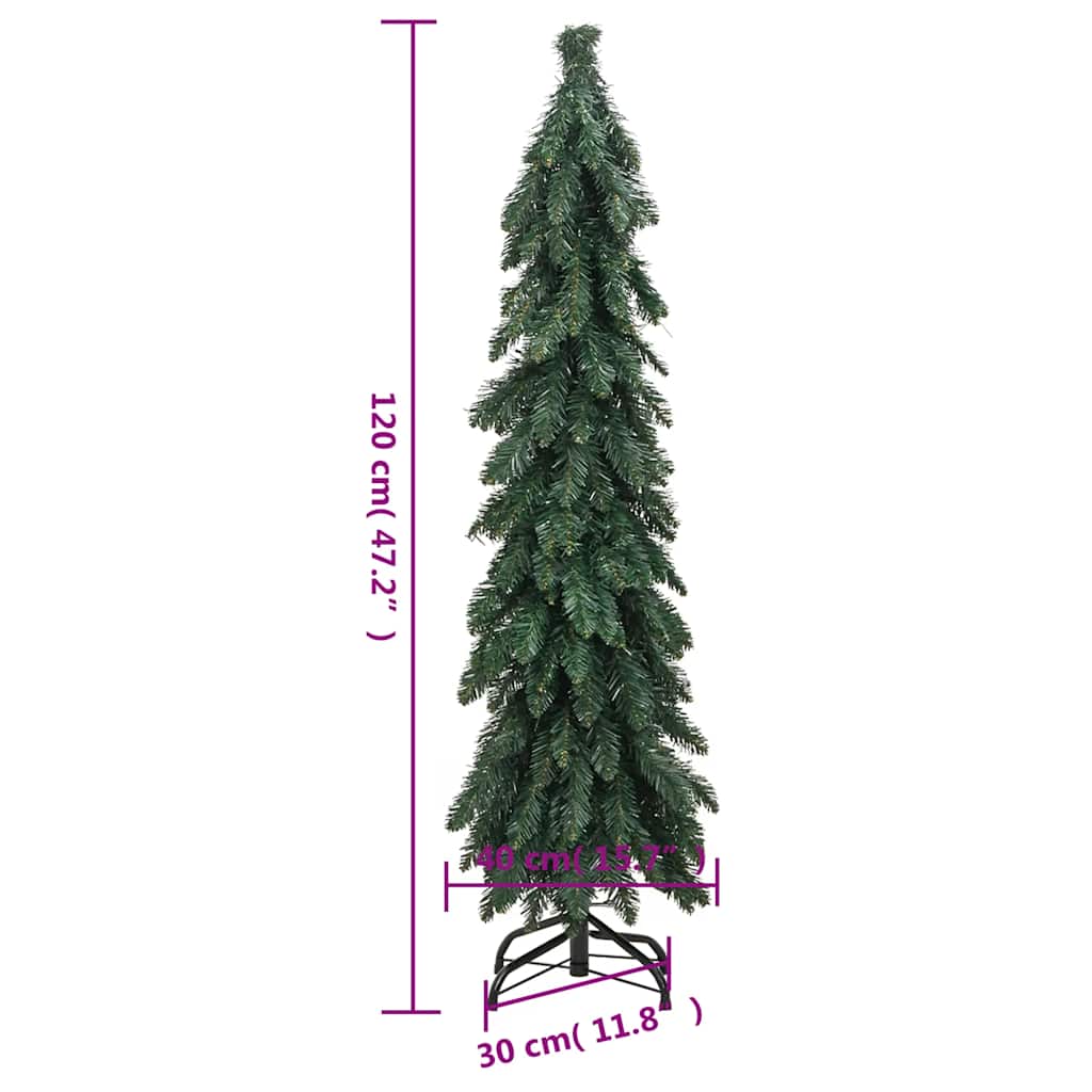 Belyst plastgran med 60 LEDs 120 cm