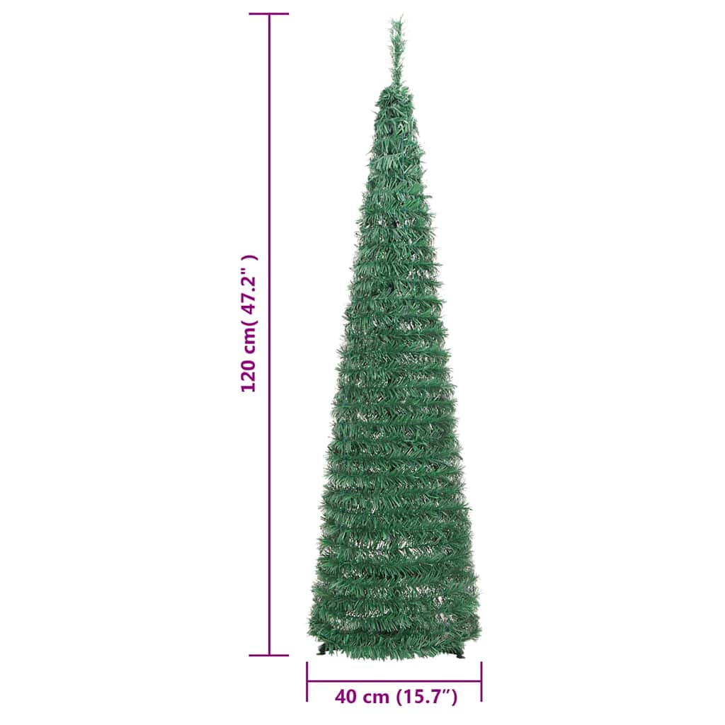 Plastgran pop-up 50 LED grön 120 cm