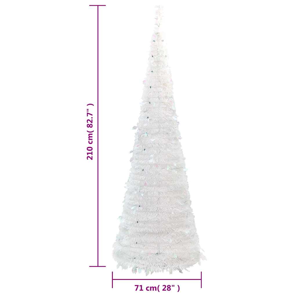 Plastgran pop-up 200 LED vit 210 cm