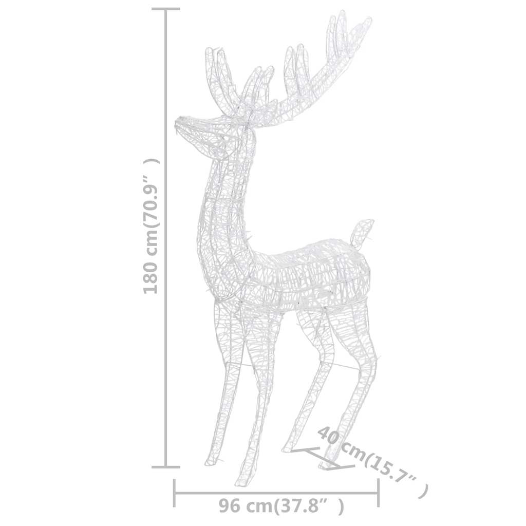 Julren 2 st akryl 250 LED 180 cm varmvit