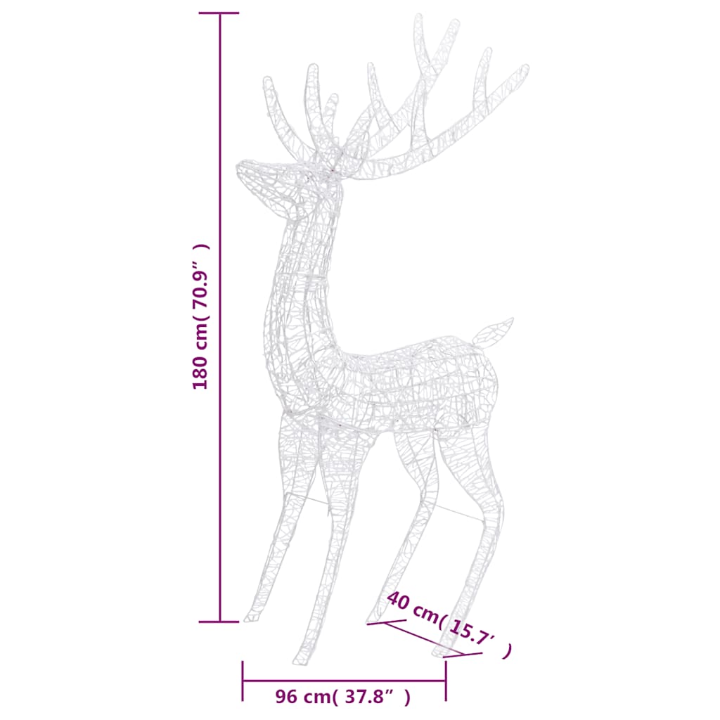 Julren 2 st akryl 250 LED 180 cm flerfärgad