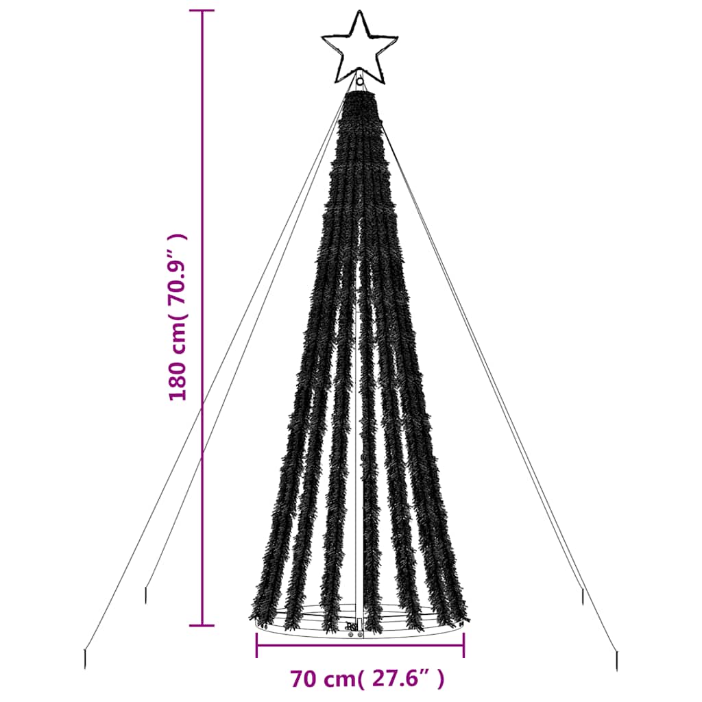 LED julgran 339 LEDs varmvit 180 cm