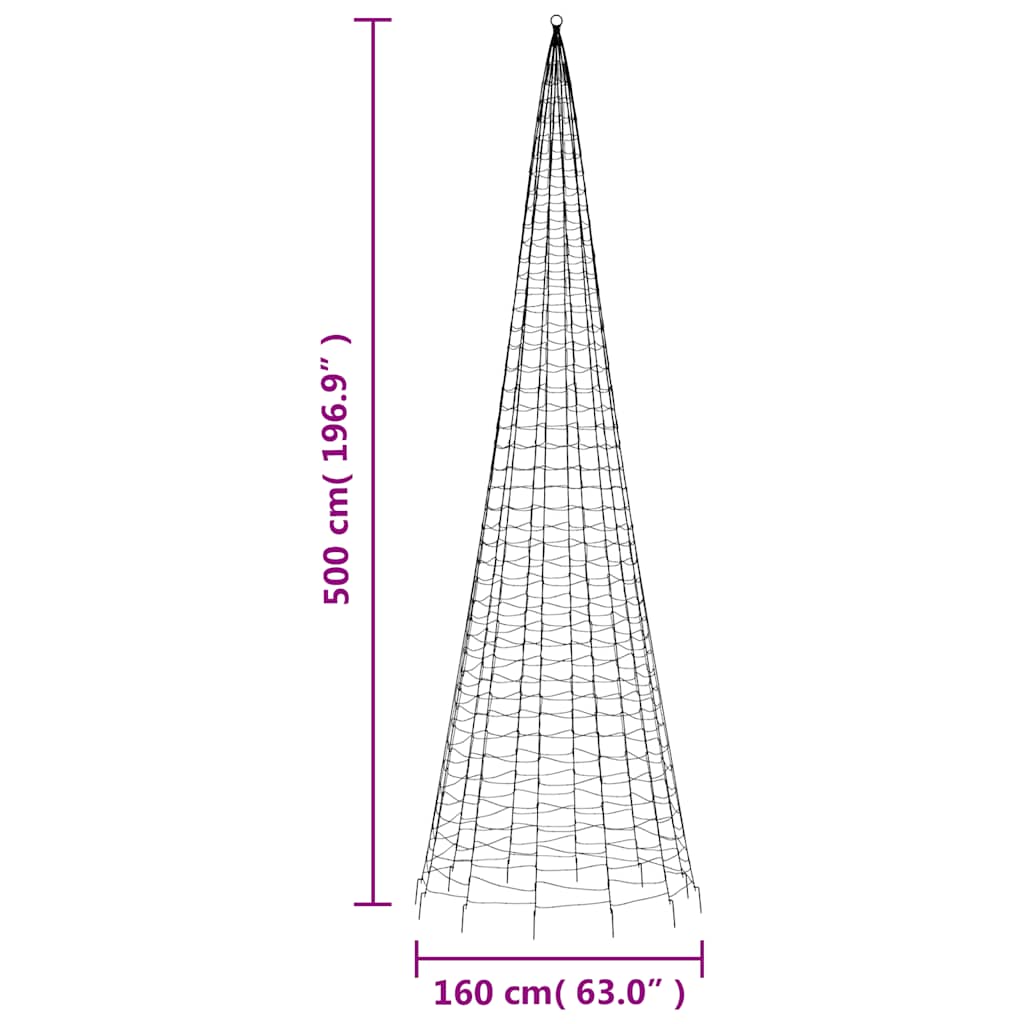 LED julgran 1534 LEDs varmvit 500 cm
