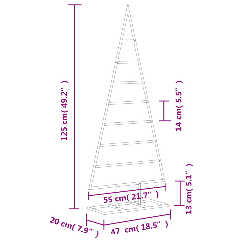 Julgran i metall svart 125 cm