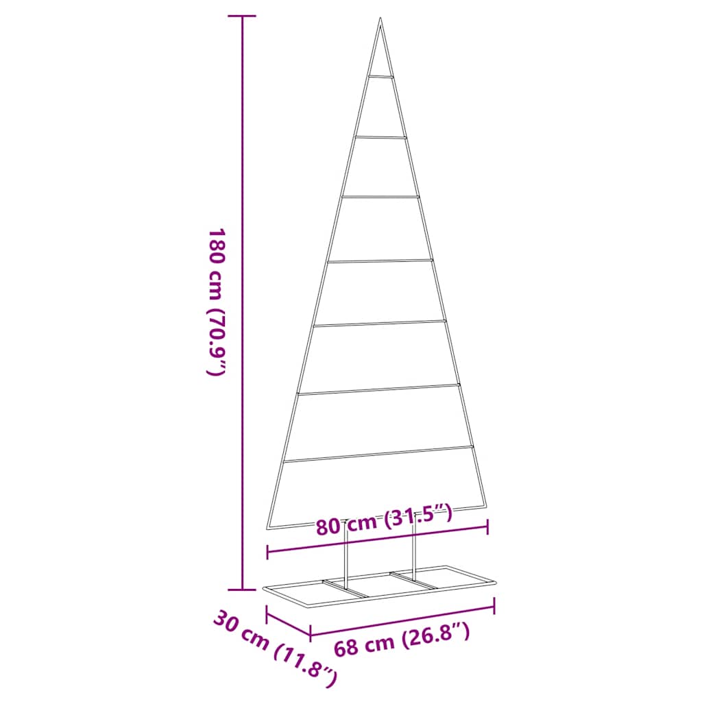 Julgran i metall svart 180 cm