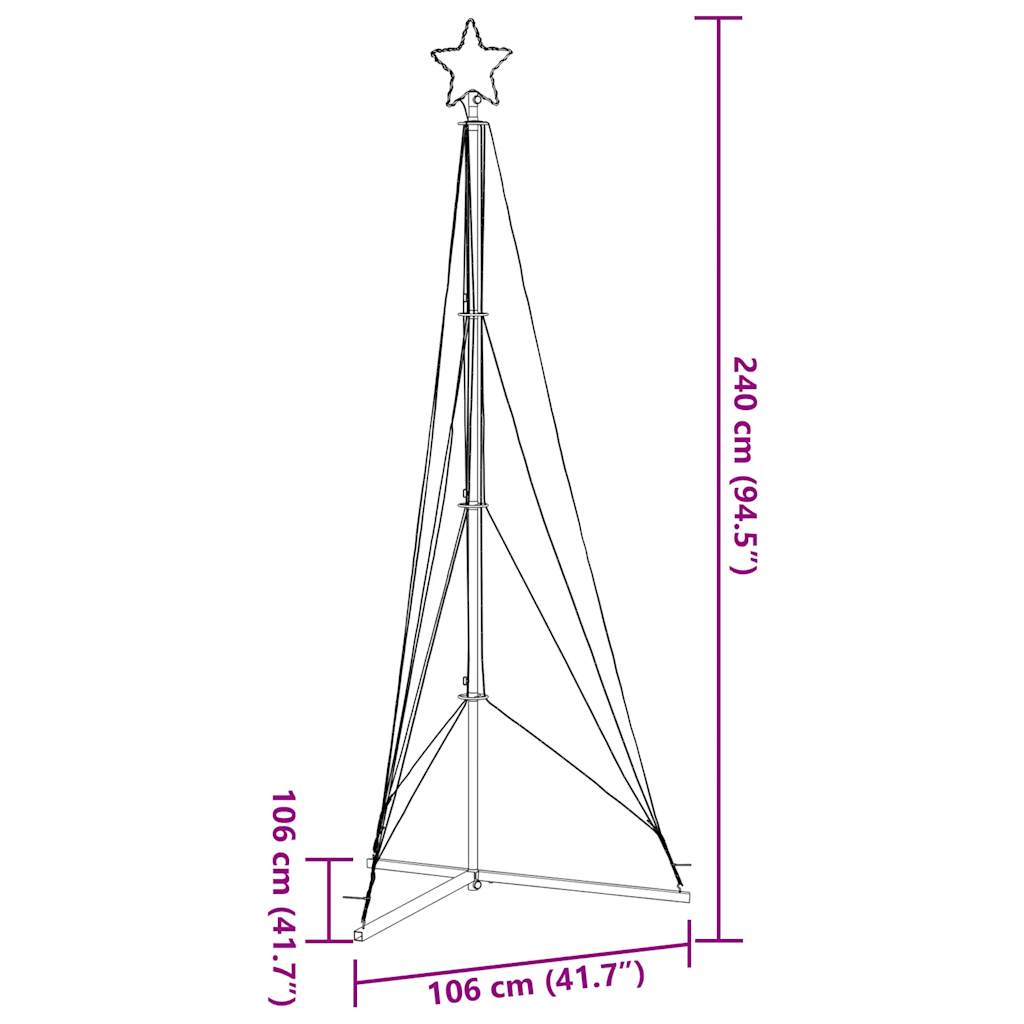 LED julgran 483 LED varmvit 240 cm
