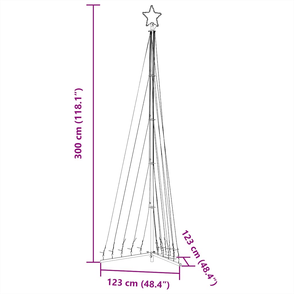 LED julgran 495 LED varmvit 300,5 cm