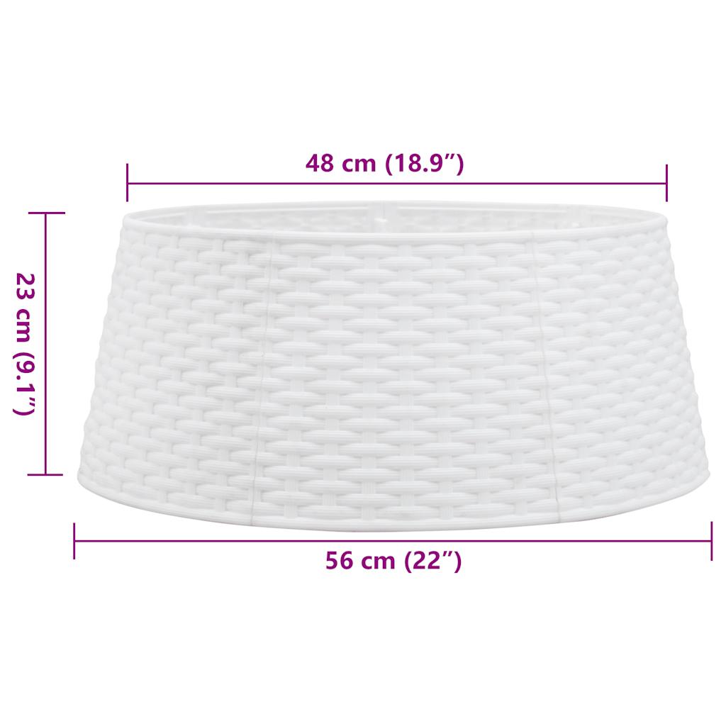 Julgranskrage vit Ø56x23 cm plast