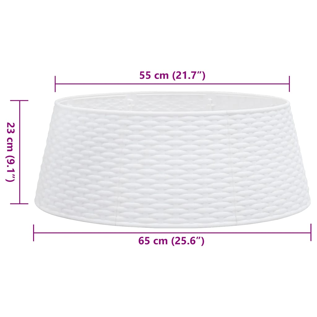 Julgranskrage vit Ø65x23 cm plast
