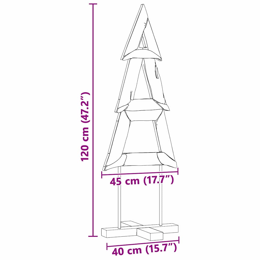 Julgran Brun 120 cm Massivt teakträ