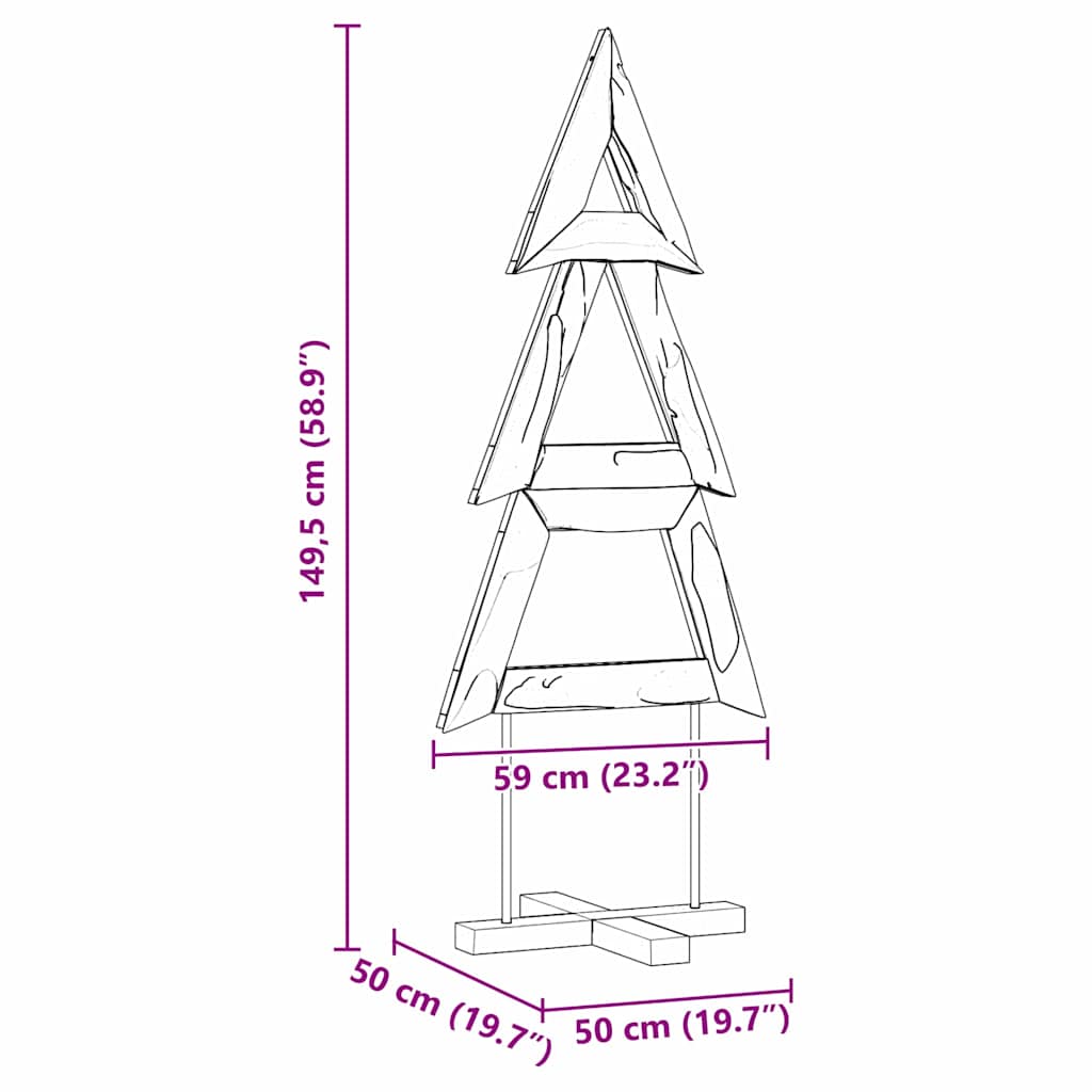 Julgran Brun 149,5 cm Massivt teakträ