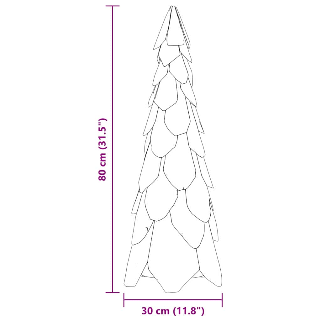 Julgran med stativ Brun 80 cm Massivt teakträ