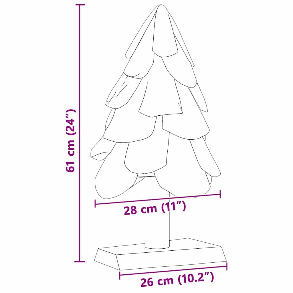 Julgran Brun 61 cm Massivt teakträ