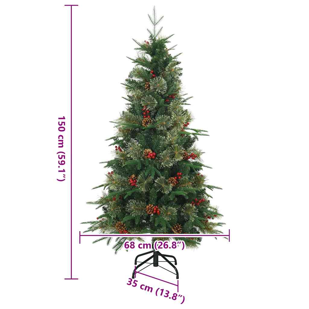 Plast Hingad Julgran Grön 150 cm PVC, PE och Stål