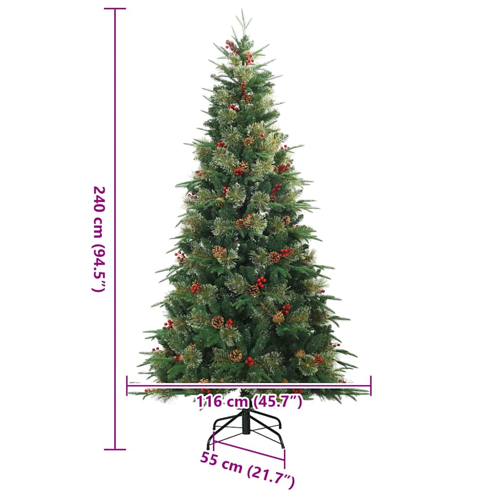 Plast Hingad Julgran Grön 240 cm PVC, PE och Stål