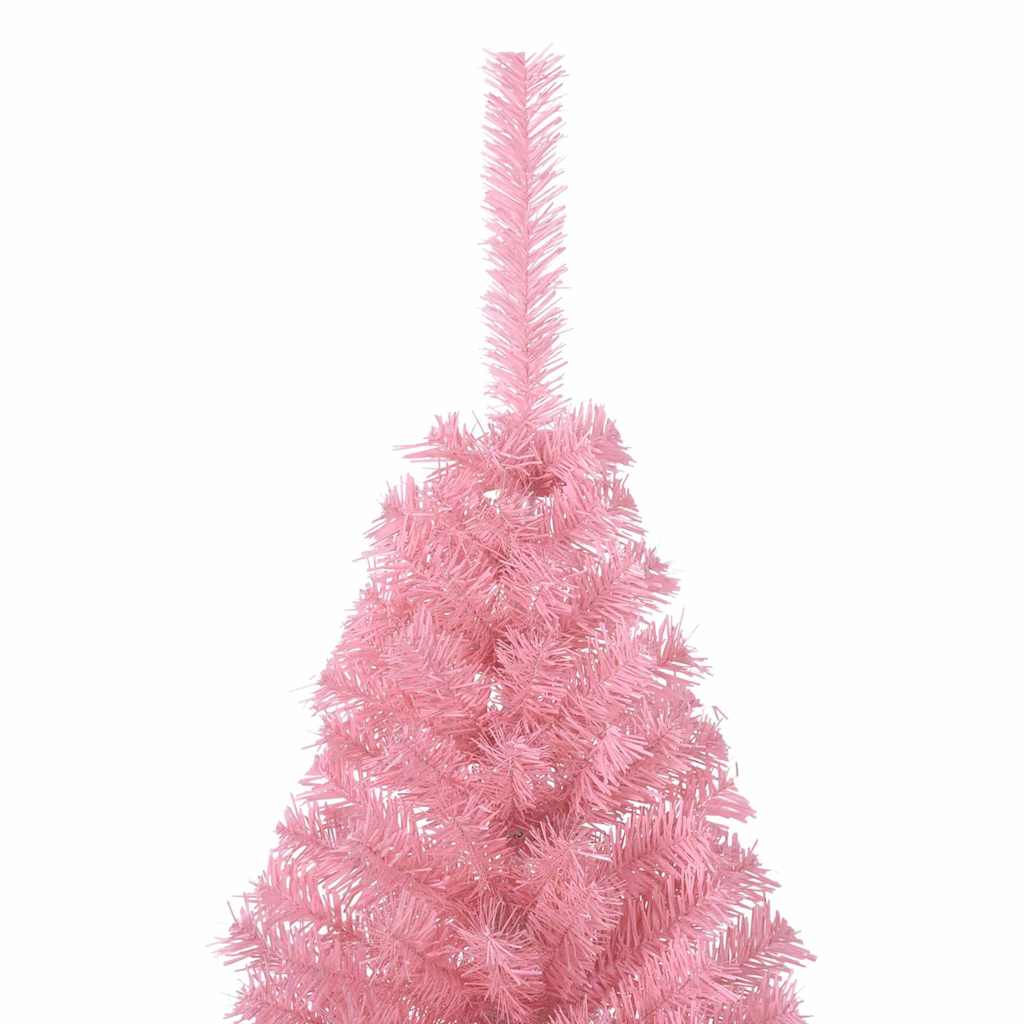 Konstgjord Förbelyst Julgran med 150 LED-lampor Rosa 150 cm PVC