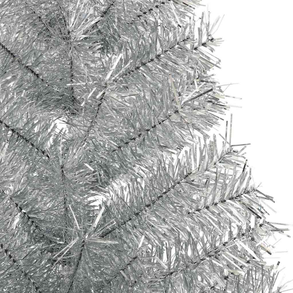 Konstgjord Förbelyst Julgran Silver 120 cm PET