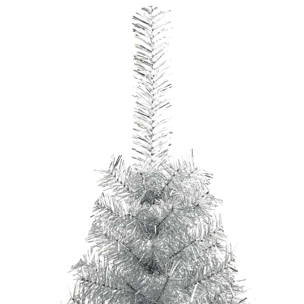 Konstgjord Förbelyst Julgran Silver 210 cm PET