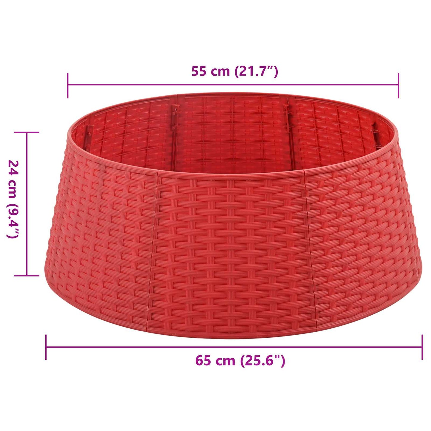 Julfåll Röd Ø 65 x 24 cm Plast