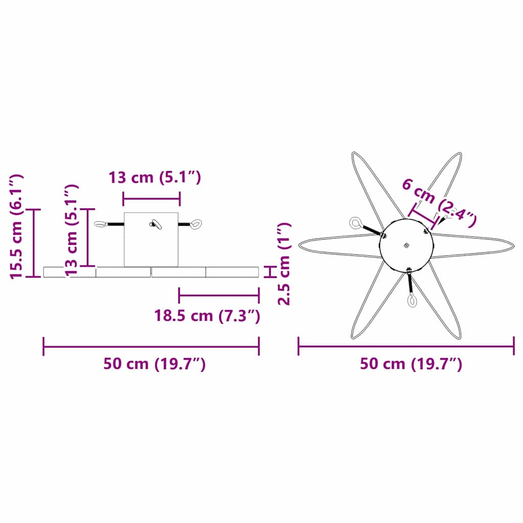 Julgranställ 1.73 med vattentank Grön 50 x 50 x 15,5 cm Stål