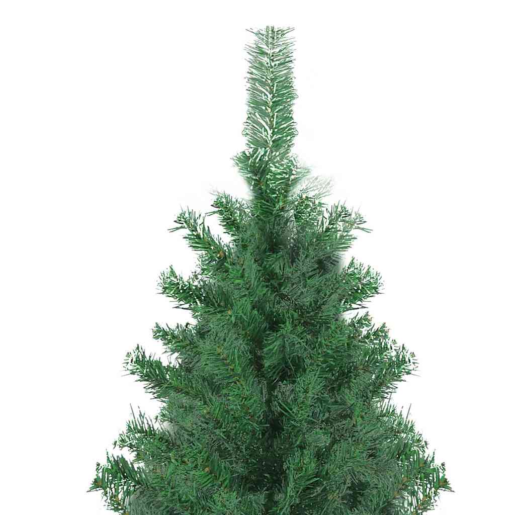 Julgran med dekorativa strängljus Grön 400 cm PVC